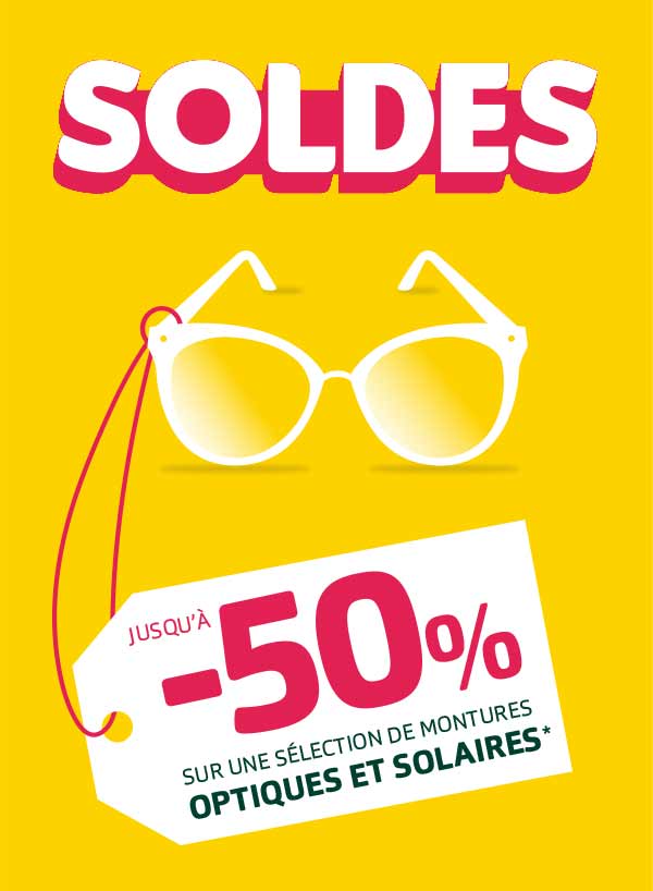 Soldes jusqu'&agrave; -50% sur une s&eacute;lection de montures optiques et solaires&nbsp;?