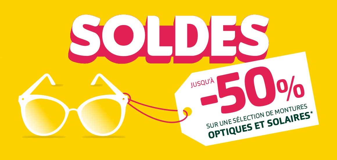 Soldes jusqu'&agrave; -50% sur une s&eacute;lection de montures optiques et solaires&nbsp;?