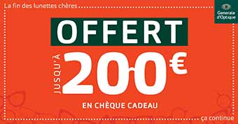 OFFERT: Jusqu'&agrave; 200&euro; EN CH&Egrave;QUE CADEAU