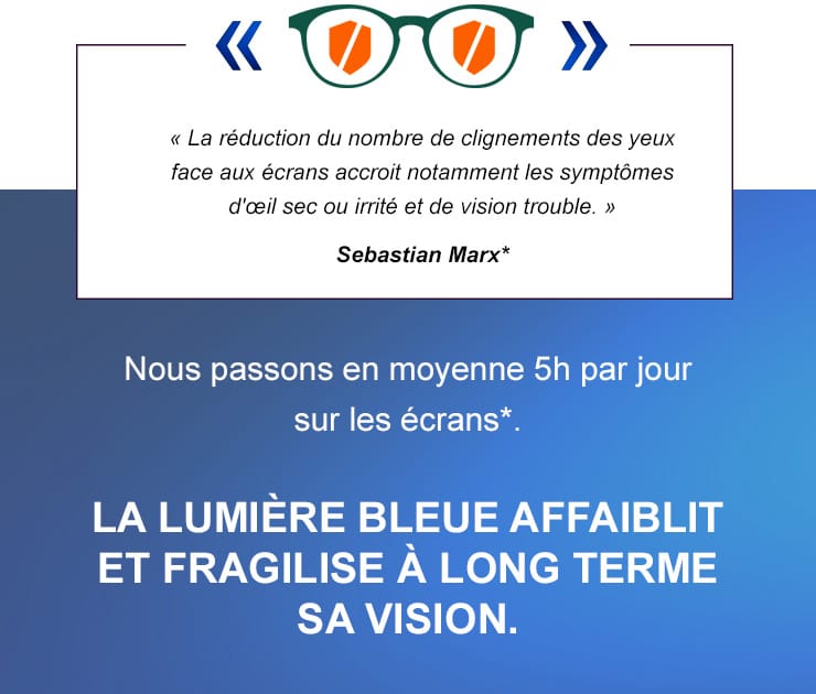 La lumière bleue affaiblit et fragilise votre vision