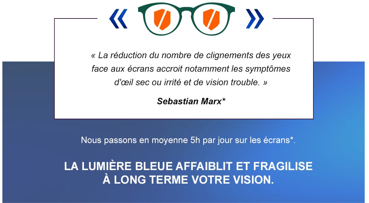 La lumière bleue affaiblit et fragilise votre vision