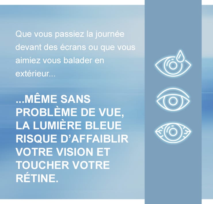 La lumière bleue affaiblit et fragilise votre vision
