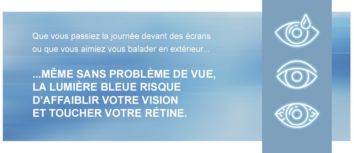 La lumière bleue affaiblit et fragilise votre vision