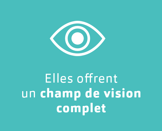 Elles offrent un champs de vision complet