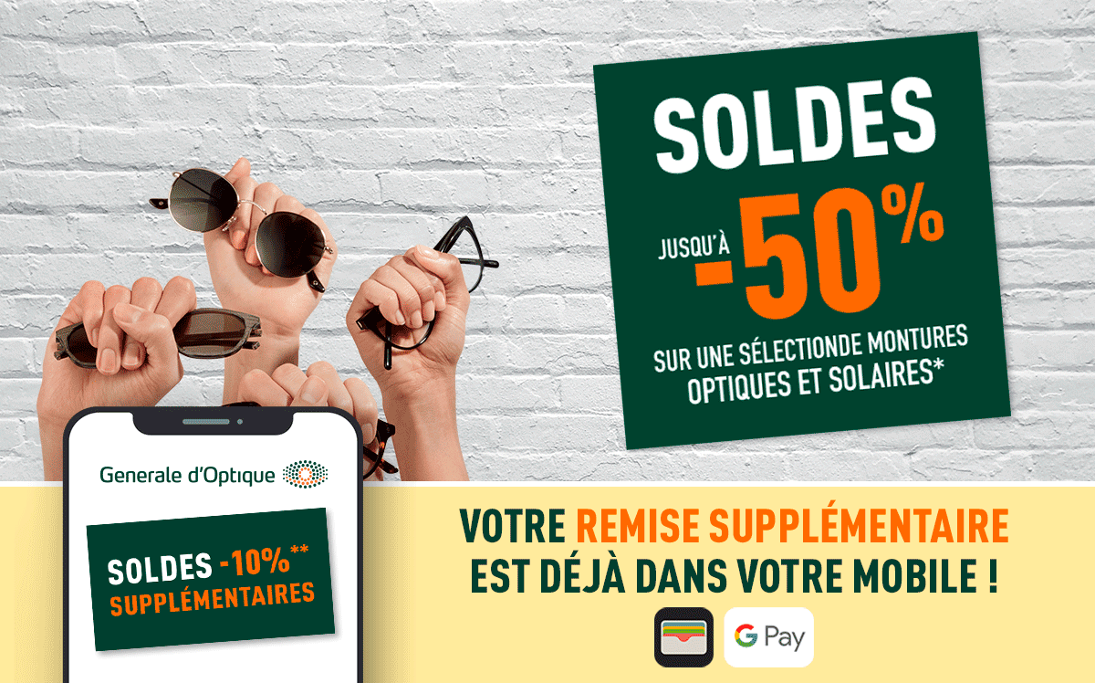 Soldes jusqu'&agrave; 50% de remise et -10% suppl&eacute;mentaires