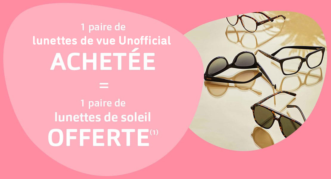 1 paire de lunettes de vue achet�e = 1 paire de lunettes de soleil offerte