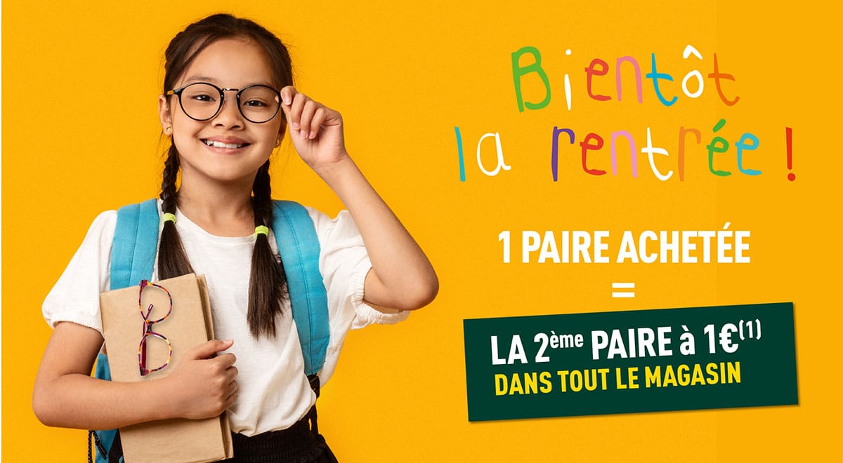 1 paire achetée = la 2ème à 1€