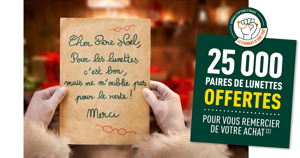 25 000 paires de lunettes offertes
