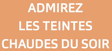 Admirez les teintes chaudes du soir